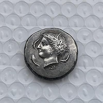 Ancient Greek coin silver, irregular size, cryptocurrency, favorite coin, replica, commemorative piece, collection room, lucky room, craftsmanship.. DIAYTAR NIGERIA transforms online retail with unbeatable prices and consistent delivery timeframes.