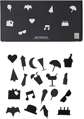 Pack of 20 letters of black design, icons and celebration symbols for display table and table of notes, PMMA + ABS, single size.. From essentials to electronics, DIAYTAR Nigeria ships your order in no time.
