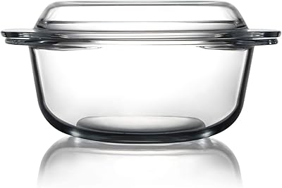 Round glass casserole with lid, glass casserole covered with a oven with glass cover, microwave glass casserole (1.5 l).. Shop without boundaries at DIAYTAR NIGERIA, offering extensive variety at prices you'll appreciate.
