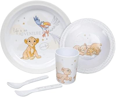 Somb set of simba plates of the Disney lion king for children, melamine bowl, scarf and hatchet.. Shop from our extensive catalog at DIAYTAR NIGERIA and enjoy doorstep delivery in just 5-8 days.