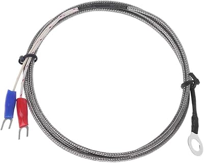 Thermocouple temperature sensor probe with 6 mm type K -type disc of type K, 1 m cable for industrial temperature regulators.. DIAYTAR NIGERIA: Bringing quality products to your doorstep at prices that won't break the bank.
