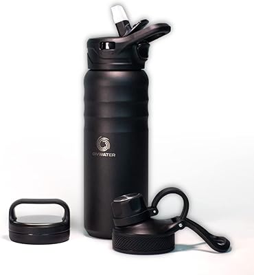 Give Water Water Bottle Insulated Steel Stainless steel with 3 lids - Mineral water bottle wide opening of 700 ml (24 oz), water bottle for the gym and the exterior (black).. Shop smart with DIAYTAR NIGERIA, offering a vast product range delivered to your doorstep within a week.