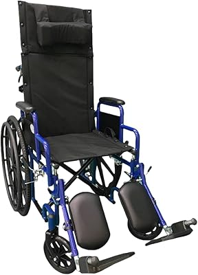 Rehamo folding wheelchair with tilting backrest from Steely R, blue, 18 inch.. Save more, wait less — DIAYTAR Nigeria delivers faster than ever.