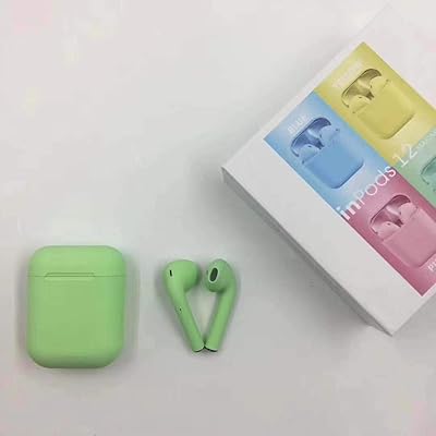 Sports headphones in Buds I12 Tactiles and Automatic connection - Green.. Make every purchase count with DIAYTAR Nigeria — shop smart, shop fast.