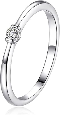 Ring of eternity in Sterling 925 silver and cubic zirconia for women, a stackable fine wedding ring, simple cz engagement rings for her.. Discover the perfect balance of price and convenience with DIAYTAR NIGERIA's nationwide e-commerce platform.