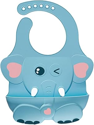 Toyvian silicone baby bib with waterproof elephant -shaped food pocket adjustable and easy to clean for boys and girls.. DIAYTAR NIGERIA connects your desires with reality through our affordable e-commerce platform and quick delivery.