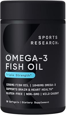 Sports Research - Omega -3 fish oil - Triple concentration, 1250 mg - 30 capsules.. Shop across categories at DIAYTAR NIGERIA with the confidence of prompt and budget-friendly delivery.