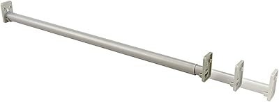 Extensible closetmed Sweet Symphony cupboard rod, powder coated steel, satin nickel.. DIAYTAR NIGERIA revolutionizes online shopping with competitive prices and reliable 5-8 day delivery.