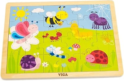 Vega wooden insect puzzle game for children aged 12 months and more, 24 pieces, multicolored.. Buy better with DIAYTAR Nigeria — the ultimate e-commerce platform in Nigeria.