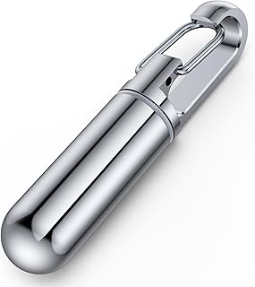 Mini Titanium keychain, mini portfolio case for portable pill organizer, waterproof metal carrier case for outdoor camping trips.. DIAYTAR NIGERIA brings the marketplace to your screen with affordable products delivered in 5-8 days.
