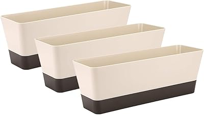 Skillang 3 -room rectangular plant jar, delicious plant box with drainage holes, sink in window window, rim of kitchen window, shelf, coffee table.. DIAYTAR NIGERIA: Your partner in affordable online retail with reliable shipping across Nigeria.