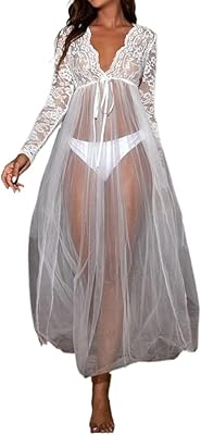 Women Babydoll Sexy Lingerie Lace Drush Shirt V -neck Troche Long Sleeve Transparent Long Night Shirt Wedding Dress.. DIAYTAR NIGERIA makes luxury accessible with our affordable prices and dependable delivery service.