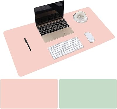 Gaming mouse carpet, desktop carpet, desktop buttress leather carpet, double -sided desktop, laptop, waterproof desktop writing block 80 x 40 cm, suitable for office and home (cherry/mint green powder).. DIAYTAR NIGERIA delivers affordability and convenience to your doorstep within 8 days of purchase.