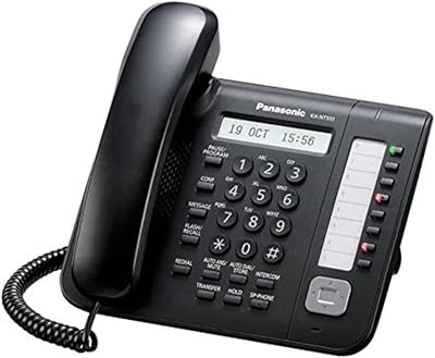 Standard Panasonic KX-NT551X-B standard phone with 8 flexible business buttons, backlit LCD screen, single line-Black.. DIAYTAR NIGERIA: Empowering Nigerians with access to affordable products and reliable 5-8 day delivery.