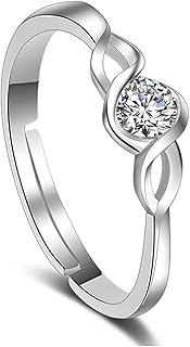 An elegant ring with a delicate design in platinum for woman of Shining Diva, silver plated and set with high quality AAA crystal - 9860r, cubic zirconia.. DIAYTAR NIGERIA: Where shopping dreams become reality with budget-friendly prices and prompt delivery.