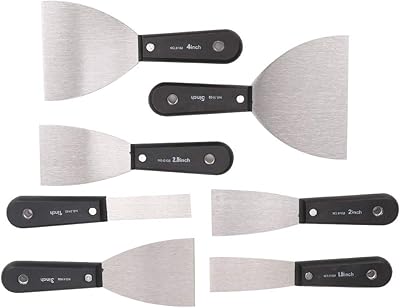 7 Piece knives with putty, set of knives with steel in carbon steel, dry partition knife/spacle knife/wallpaper scraper/paint tools/home repair tool/wood paint dissolving, assorted scraper set, men's gifts.. DIAYTAR NIGERIA: Where every shopping need is met with affordable prices and timely delivery.