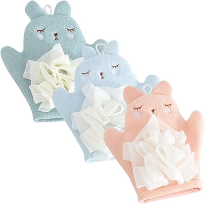 Stahed rabbit bath gloves in exfoliating foam for the body, exfoliating gloves for the body, exfoliating beauty gloves, double -use bath towel.. DIAYTAR NIGERIA brings affordable shopping to every Nigerian home with delivery in just 5-8 days.