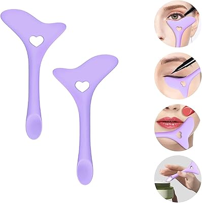 Kit of stencils for eyelid in Silicone with winged point, 2 pieces, kit of reusable stencils for eyeliner, multifunctional smokey eyeshadow, quick makeup tools (purple).. Discover the joy of choice with DIAYTAR NIGERIA's extensive selection and budget-friendly shipping.