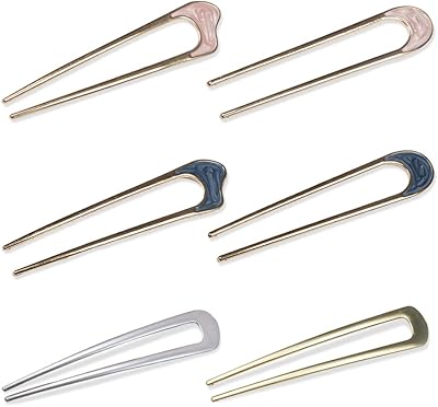 6 Pieces hair pins in the shape of a vintage metal metal pins in metal in fork fork for women girls.. No hassle, just shopping — DIAYTAR Nigeria delivers in under 8 days.