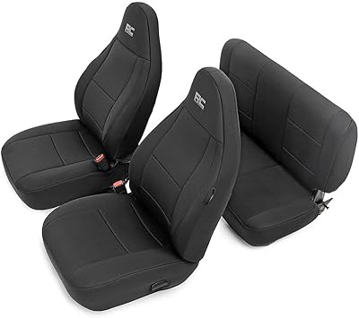 Rove Country, Neoprene seat covers for Jeep Wrangler 1997-2002, Black, 91000.. Experience the convenience of online shopping with DIAYTAR NIGERIA's reliable 5-8 day delivery service.