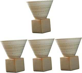 Yarno 4 sets of Ceramic Ceramics Ceramic Ceramics Ceramic Cups Cup with classic white ceramic flower.. DIAYTAR NIGERIA: Where thousands of products meet affordable prices and reliable 5-8 day delivery.