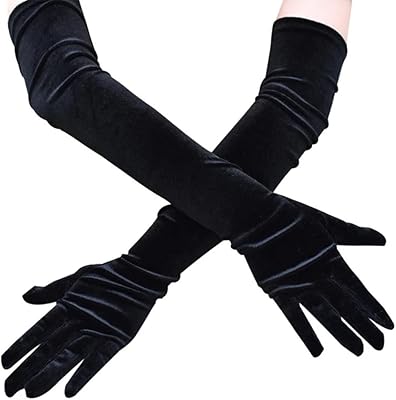 Long gloves in velvet at the elbow, opera gloves of the 20s, feast gloves of the 1920s for wedding dance (21.5 inch).. Experience the satisfaction of affordable shopping with DIAYTAR NIGERIA's nationwide 5-8 day delivery.