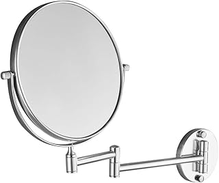 Double -sided circular mirror with 8 inch with 3x magnification, expandable and rotary 360 degrees without drilling, rotary wall mirror for shaving and cosmetics (silver).. DIAYTAR NIGERIA promises affordability and variety with every purchase, delivered in 5-8 days.