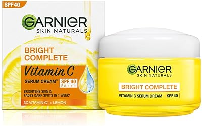 Garnier Skin Naturals, day cream, lightening and protects the skin from the sun, a brilliant complete serum-cream with vitamin C, 45 g.. Navigate through thousands of products at pocket-friendly prices with DIAYTAR NIGERIA's easy-to-use platform.