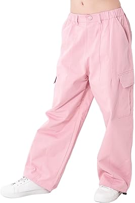 Cotton girl cargo pants with elastic size and multiple children's pockets from 6 to 15 years old.. DIAYTAR NIGERIA makes quality accessible with low prices and reliable 5-8 day nationwide delivery.