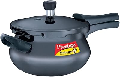 Deluxe Prettige Prestige Plus Plus in hard anodized aluminum, 3 liters.. Shop smarter, not harder with DIAYTAR NIGERIA - thousands of products at your fingertips with affordable delivery.