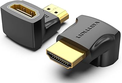 HDMI 2.0 Male connector to HDMI female 4K Male at 60 Hz Plated Gold Plated AiB0-2 (2, horizontal 90 degrees).. Your complete marketplace solution, DIAYTAR NIGERIA offers unbeatable value with delivery within the week.