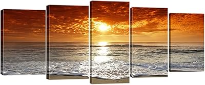 Wiko Art - Modern landscape canvas with 5 panels, hd -spat printing, seaside images, images on canvas for living room decoration, bedroom.. DIAYTAR NIGERIA: The marketplace that brings affordable products to every Nigerian home in under 8 days.