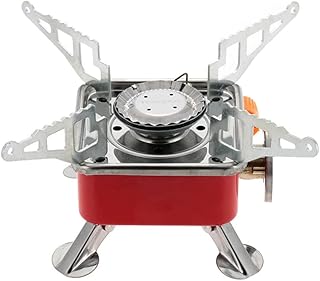 Dubai Gallery portable campsite stove, 11.2 x 9.5 x 11.2 cm 11.2 x 9.5 x 11.2 cm, silver/red.. From checkout to your doorstep in less than a week — DIAYTAR Nigeria.