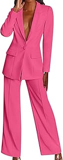 Long sleeve casual costume with buttons, long high waist pants, two -piece suit for wedding festival, large size (bright pink, xxl).. DIAYTAR NIGERIA transforms dreams into deliveries with our affordable prices and reliable shipping.