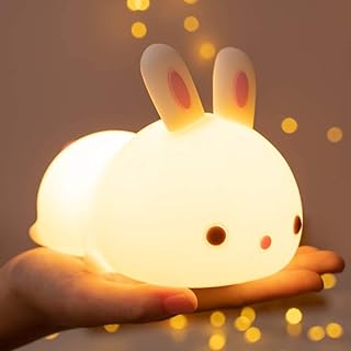 Cute rechargeable night lamp by USB for children, ideal as a gift for children with a pretty touch rabbit, silicone night lamp in 7 changing colors for decorating a newborn bedroom.. Transform your online shopping experience with DIAYTAR NIGERIA's affordable and diverse marketplace.