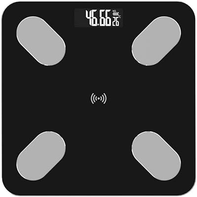 Hyuna digital person, Step -on technology - Elegant Bluetooth Bluetooth grease - 180 kg, black electronic balance.. DIAYTAR NIGERIA: Where every Nigerian finds affordable products delivered within the week.