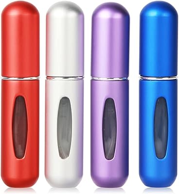 Mini flask atomizers of 5 ml SAIVENA portable perfume, rechargeable perfume atomizer, aroma shot case, empty perfume bottles for travel and outings (4).. Nigeria's favorite online shopping platform, DIAYTAR offers unbeatable prices and delivery within a week.