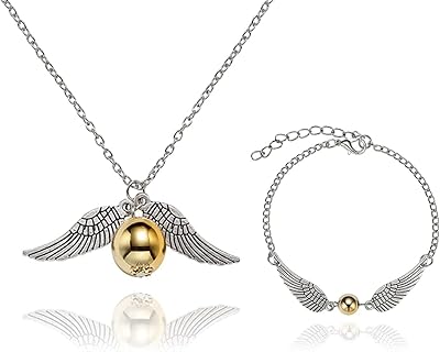Trendy charm bracelet, Harry Potter necklace, golden wings, branch, pendant, themed jewelry, fashion fans, girls and women, zinc.. DIAYTAR NIGERIA: Where every Nigerian finds what they need at prices they can afford, delivered promptly.