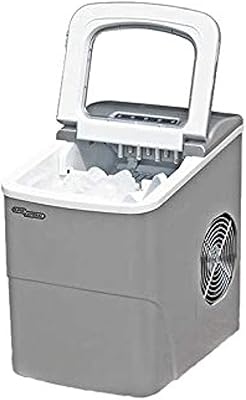 Super general ice cream machine 12 kg, portable ice cream machine with ice basket and shovel, two different sizes, light indicator, silver, SGIM-012-HS, 1 year warranty.. Enjoy deals you can’t resist and delivery you can trust — DIAYTAR Nigeria.