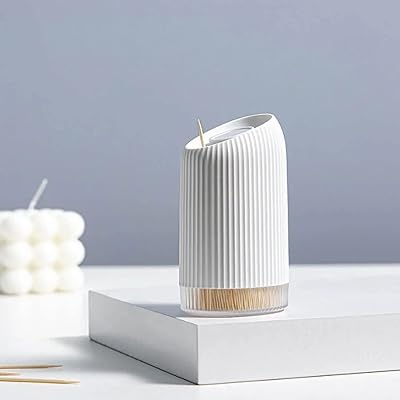 Elegant and simple toothbound holders, solid and durable toothpick dispenser, modern and simple white white, suitable for interior decoration, can contain 350 DEVT DEENTS.. DIAYTAR NIGERIA: Making quality products accessible to all Nigerians at affordable prices.