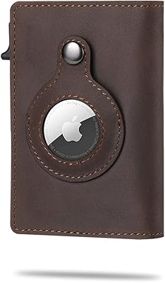 Wallet with RFID Blocking in real leather Arabian Airtag, dark brown, profiled.. DIAYTAR NIGERIA: Your one-stop e-commerce destination with affordable prices and nationwide delivery in 5-8 days.