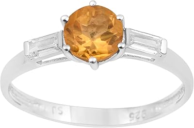 Sterling 925 Silver Silver Ring for Women with Round Birth Stone Size 4 mm.. DIAYTAR NIGERIA transforms online shopping with competitive prices and dependable nationwide delivery.