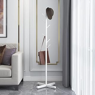 Temmy Care Care Coatmate in metal on foot, Chapeau door, coat rack, entrance organizer support for clothing, scarves, backpacks, umbrellas, bags, hats [white].. Shop across boundaries with DIAYTAR NIGERIA's comprehensive platform and budget-friendly delivery.