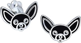 Chihuahua dog earrings - Sterling 925 silver.. Shop smarter with DIAYTAR NIGERIA's vast product range and budget-friendly delivery within the week.