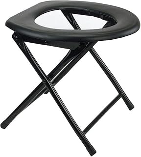 Outdoor foldable portable toilet seat interior chair in stainless steel perfect for camping.. Your new favorite way to shop online — DIAYTAR Nigeria.