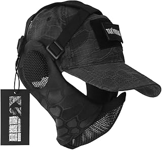 Nob foldable mesh tactical mask with Airball hearing protection, adjustable baseball cap.. DIAYTAR NIGERIA: Connecting Nigerians with affordable products through our expansive e-commerce platform.