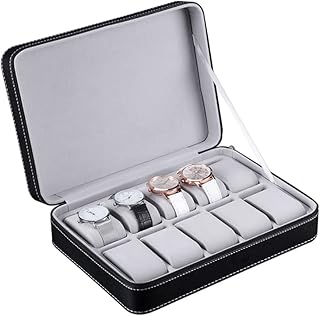 Magnificent storage box for watches and jewelry for men and women (10 black zippers).. DIAYTAR NIGERIA redefines convenience with our vast product selection and swift nationwide delivery.