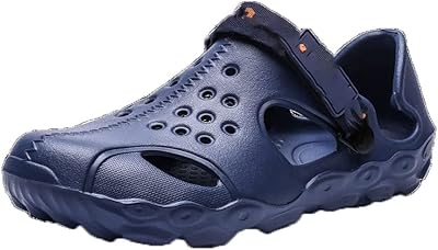 Ionikk Shoes Summer Beach Shoes Filoufles EVA to put on Fashionable Camouflage Sabots for Women Mountaining Sandals for Men Charter Holle (Color: deep blue, Size: 45).. DIAYTAR NIGERIA connects you with thousands of products at competitive prices, delivered within a week.