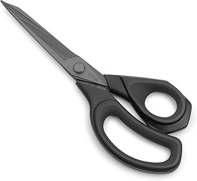 Cissals in Living Tissue Living of 9.5 inch, versatile scissors in stainless steel hammered with titanium coating, excellent for tailors, tailors, seamstresses, comfortable to cut leather, crafts, house and office, black.. Browse, shop, and receive — DIAYTAR Nigeria keeps it simple.