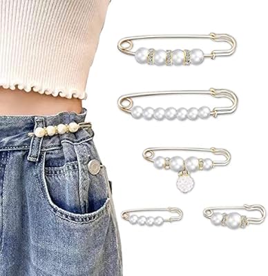 5 pieces of pearl pin, jolts of double fashion sweater false pearl rhineards collar spindles size pants extension security pins for women clothes pants dress size size skirt size.. Shop with confidence at DIAYTAR NIGERIA, enjoying competitive prices and delivery within 8 days.